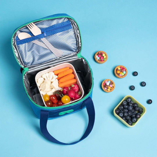 Super Petit School Insulated Snack Bag Blue 16.5x15x20cm