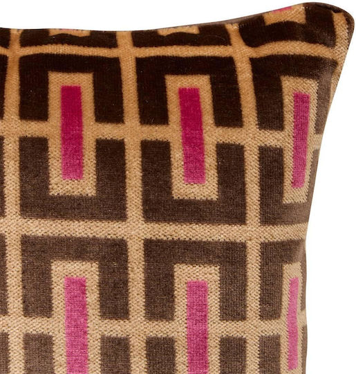 Atmosphera Bellissima Sofa Cushion Velvet Brown 40x40cm