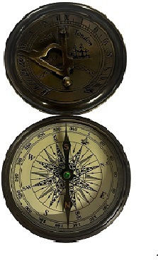 Solar Compass Vintage Leather Case