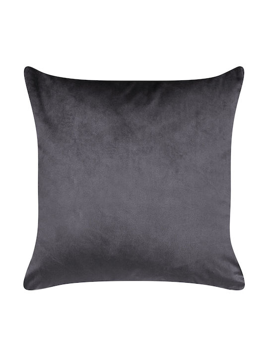Beliani Възглавница За Диван От Кадифе Moroccan Clover Сива 45x45см