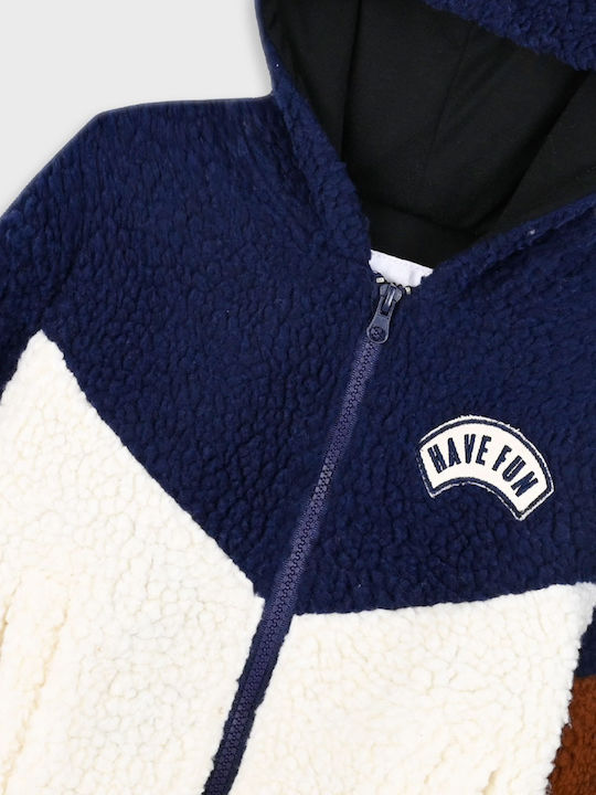 Kinderstrickjacke mit Kapuze Beige