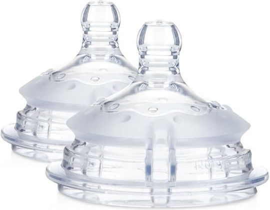 Nuby Silicone Baby Bottle Teats Slow Flow for 0+ months 2pcs