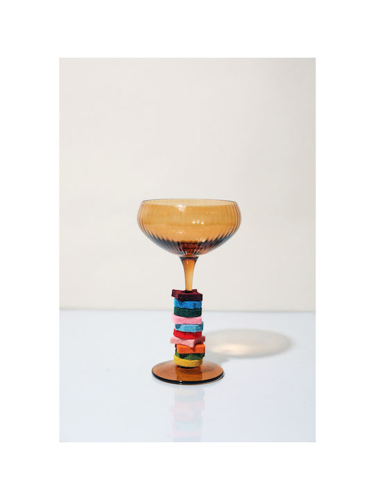 Here's How Set of Glasses White Wine / Cocktail/Drinking / Whiskey made of Glass in Honey Color Stemmed 177ml 2pcs