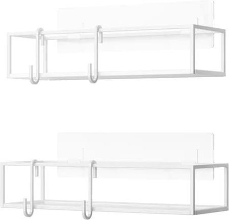 Umbra Cubiko Επιτοίχια Ραφιέρα Μπάνιου Μεταλλική 32x12x6cm Λευκή