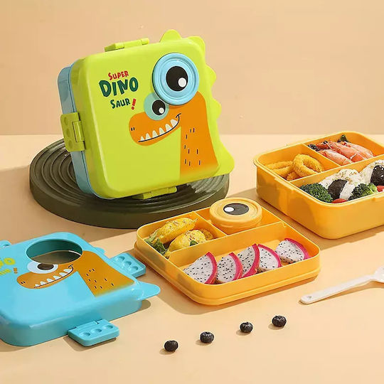 Pandaboo Plastic Kids' Food Container Dinosaurs Green