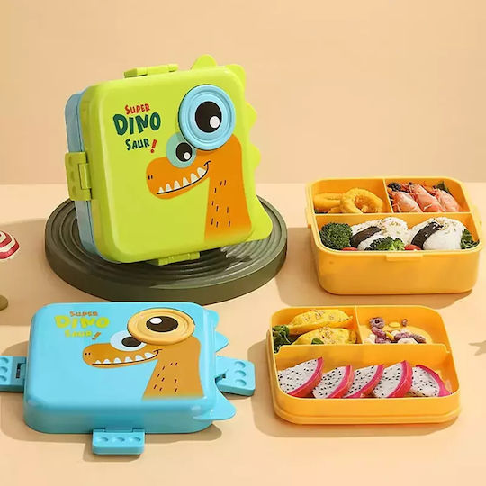 Pandaboo Plastic Kids' Food Container Dinosaurs Green