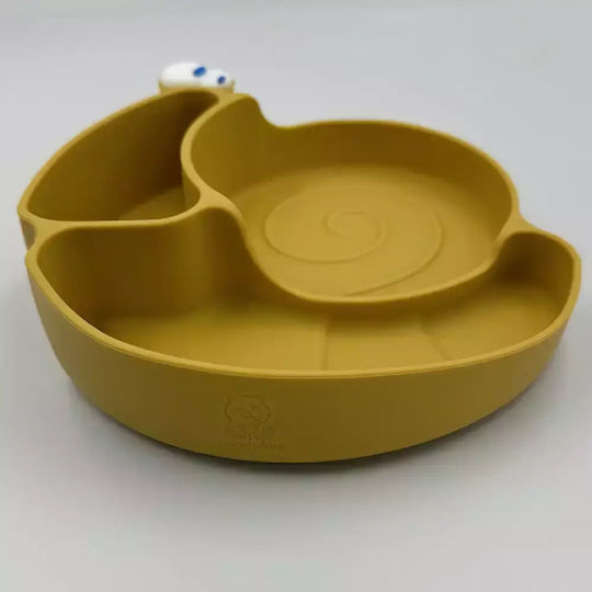 Silicone Plate Snail Mustard
