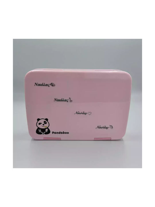 Pandaboo Δοχείο Φαγητού Πλαστικό Ροζ