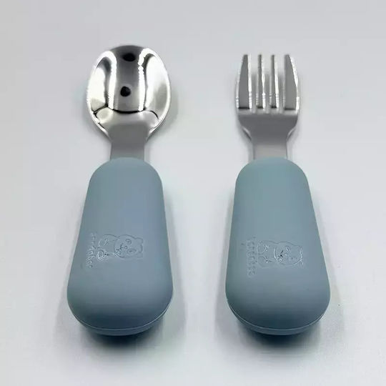 Pandaboo Baby Cutlery Set Blue 2pcs