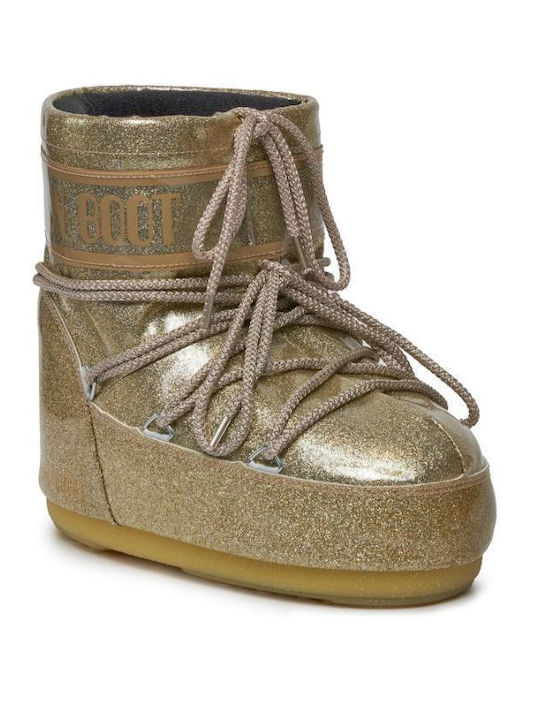 Icon Low Damenstiefel mit Pelz Gold