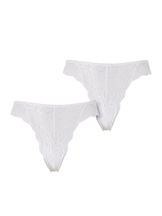 Women's Brazil 2Pack with Lace White