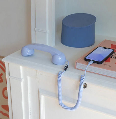 Native Union Pop Phone Alarm Usb-c Ακουτικό Τηλεφώνου Υψηλής Ποιότητας Μικρόφωνο Ακουστκό Azur Μωβ Nu-pop-p-azr