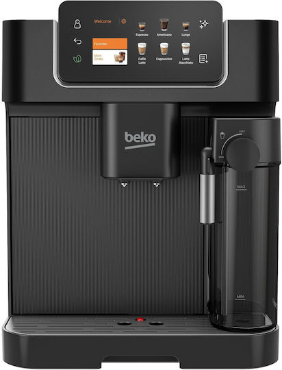 Beko CaffeExperto Αυτόματη Μηχανή Espresso 1350W Πίεσης 19bar για Cappuccino με Μύλο Άλεσης Μαύρη