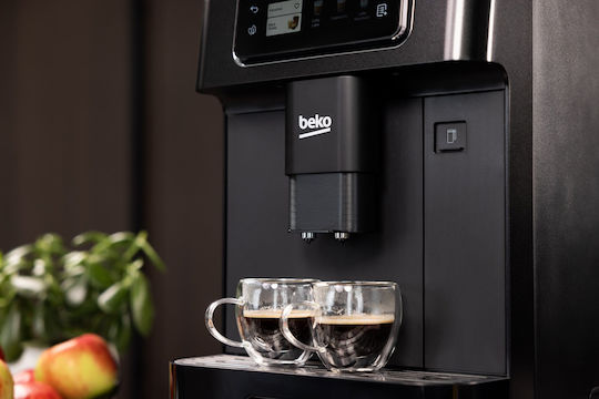 Beko CaffeExperto Αυτόματη Μηχανή Espresso 1350W Πίεσης 19bar για Cappuccino με Μύλο Άλεσης Μαύρη