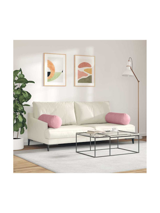 vidaXL Perna De Canapea Din Catifea Roz 70x25cm