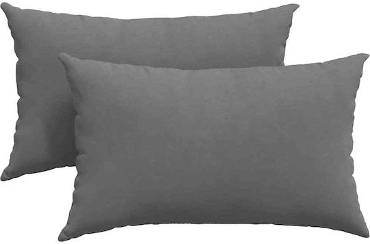 vidaXL Възглавница за диван Dark Gray 2бр 30x50см.