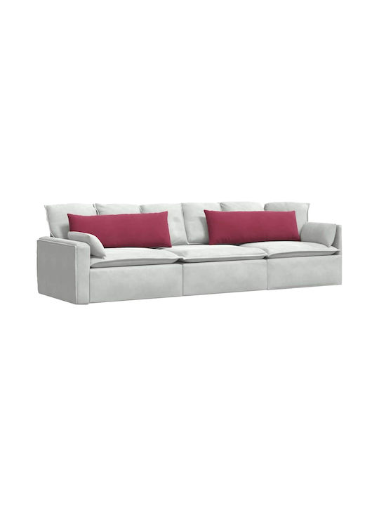 vidaXL Perna De Canapea Din Catifea Roșie 40x120cm