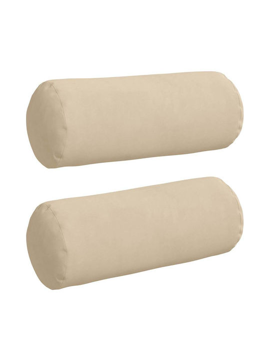 vidaXL Sofa-Kissen Cream 2Stück 40x15cm.