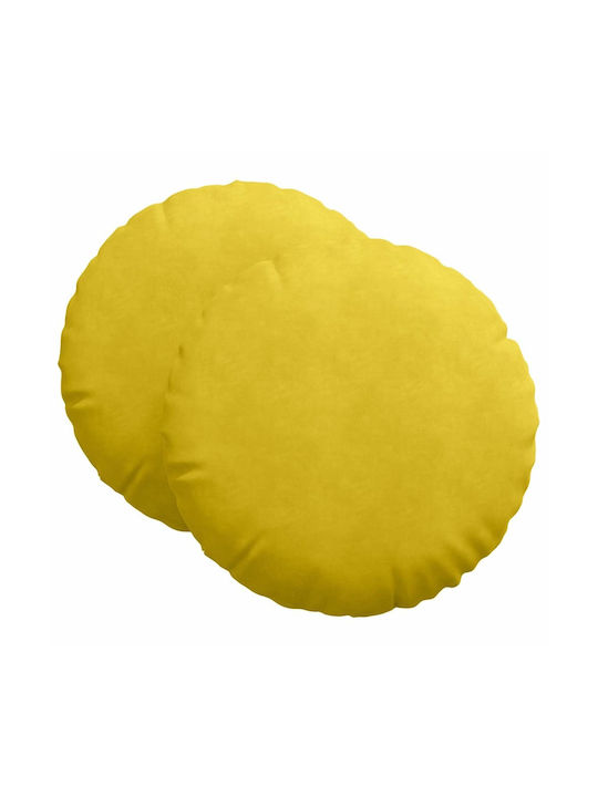 vidaXL Velvet Yellow Sofa Cushion 60x60cm
