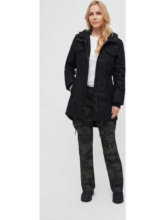 Marsh Lake Women's Long Parka Jacket for Winter Black
