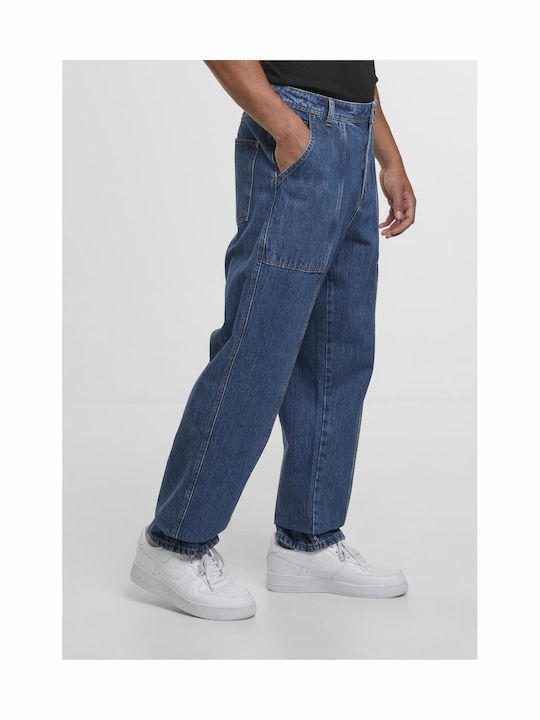 Ανδρικό Παντελόνι Τζιν με Loose Εφαρμογή Mid Blue
