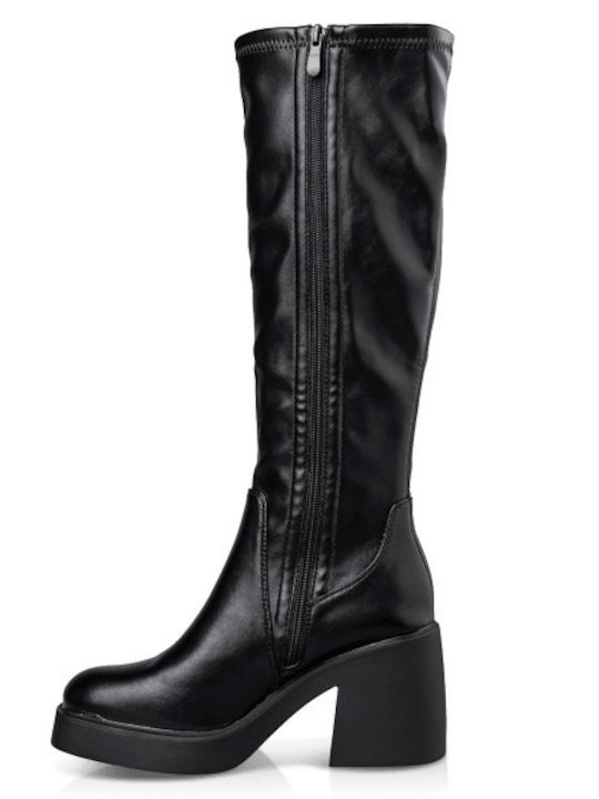 Synthetic Leather Women's Boots Black