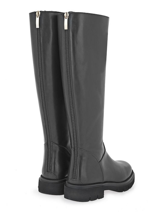 Leather Riding Boots Black