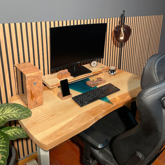 Skymnos Desktop Stand for 2 Monitors up to 27" Brown (MS4120)