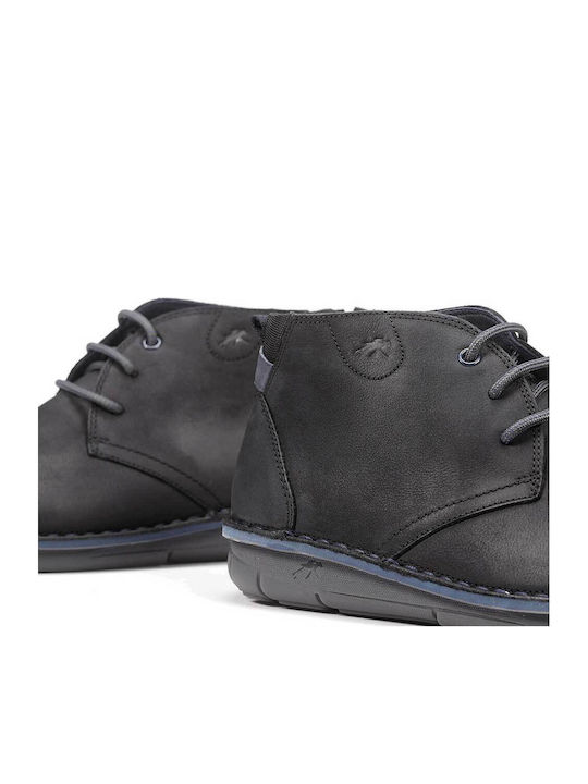 Leather Men's Boots Desert Black