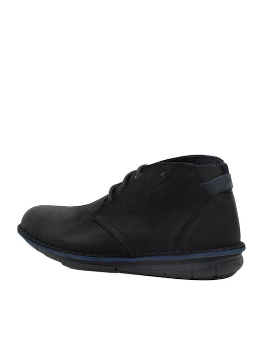Leather Men's Boots Desert Black