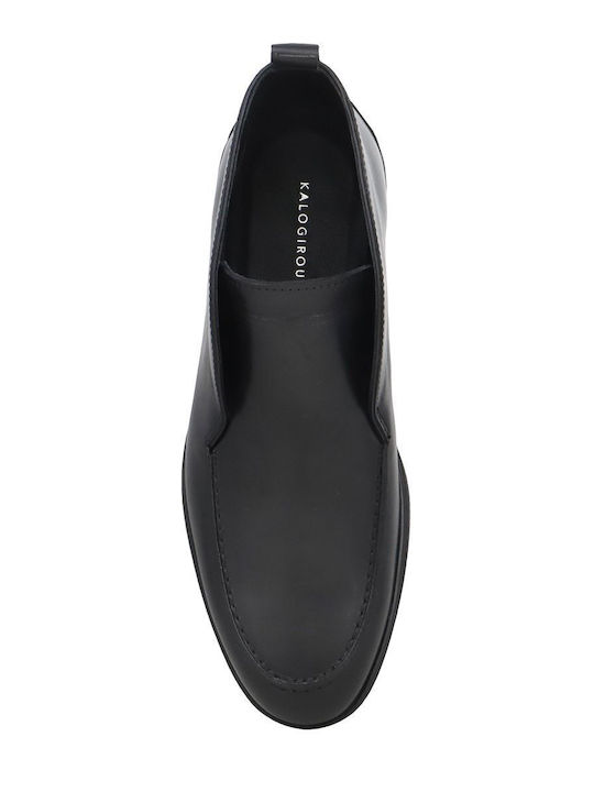 Leder Schwarz Herrenstiefel