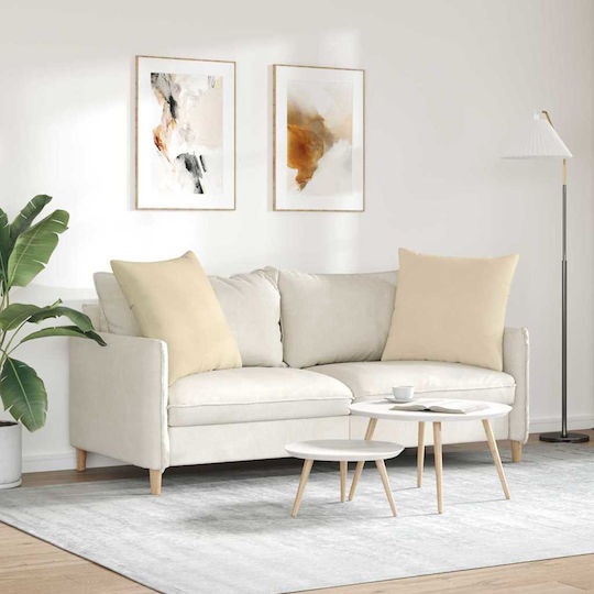 vidaXL Perne Decorative Bej 2buc 60x60cm
