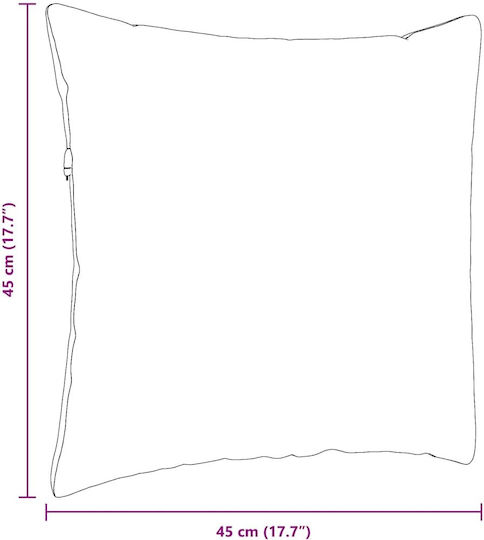 vidaXL Sofa Cushion White 45x45cm
