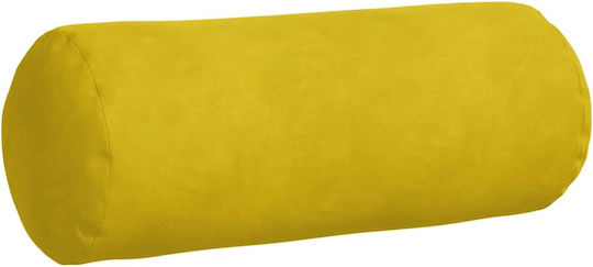vidaXL Μαξιλάρι Καναπέ από Βελούδο Κίτρινο 40x15εκ.