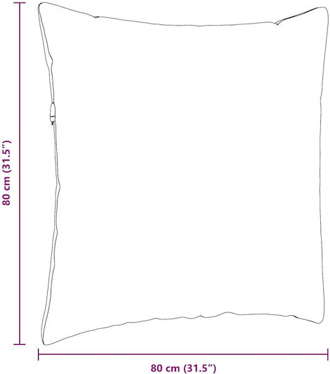 vidaXL Velvet Sofa Cushion Light Blue 80x80cm