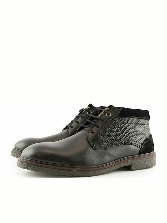 67041 Кожени Мъжки Ботуши Chukka Черни