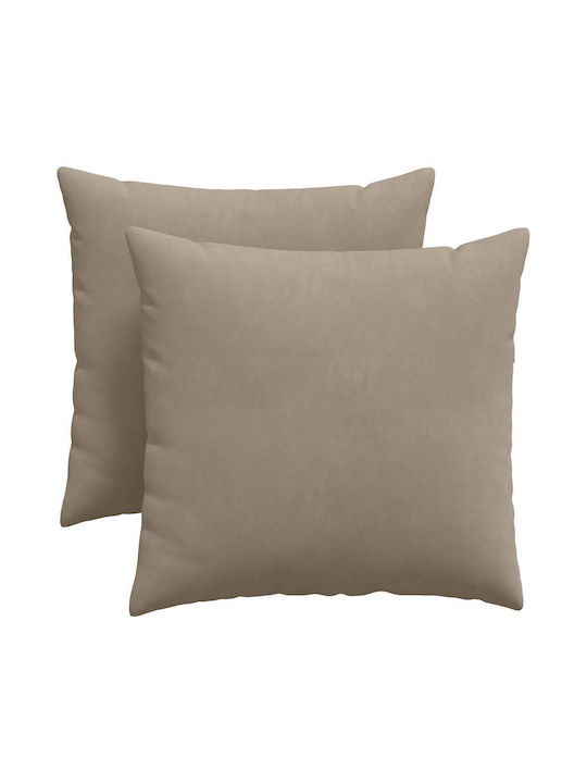 vidaXL Sofa Cushion Taupe 2pcs 45x45cm.