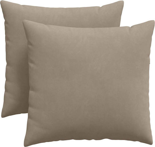 vidaXL Sofa-Kissen Taupe 2Stück 45x45cm.