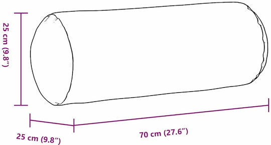 vidaXL Μαξιλάρι Καναπέ Σκούρο Γκρι 70x25εκ.