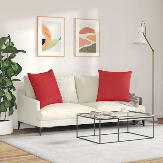 vidaXL Μαξιλάρι Κόκκινο 2τμχ 80x80εκ. vidaXL Μαξιλάρι Κόκκινο 2τμχ 80x80εκ.