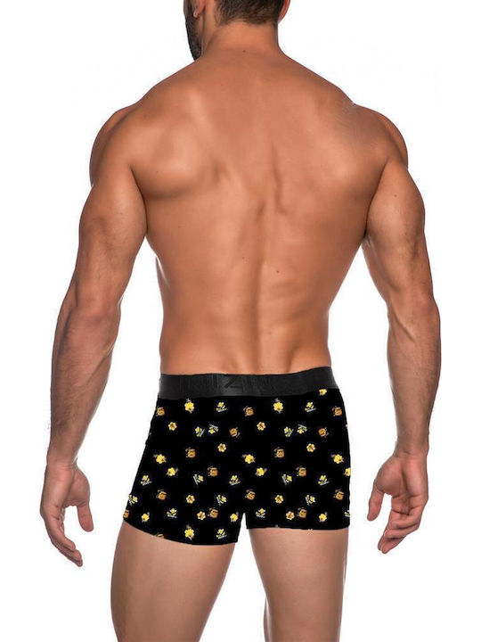 Men's Boxer Black with Patterns