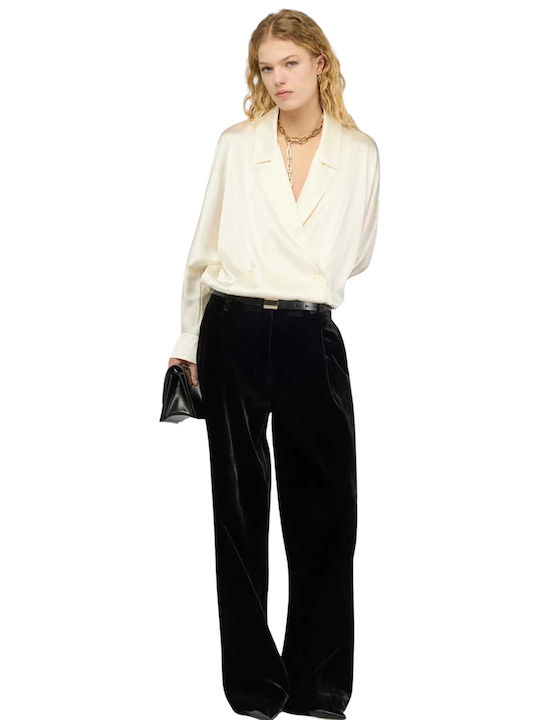 Semicouture Damen Gekreuzt Blazer Beige