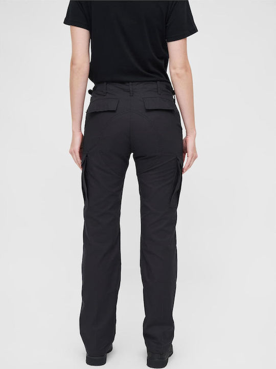 Bdu Damen Stoff Fracht Hose Schwarz