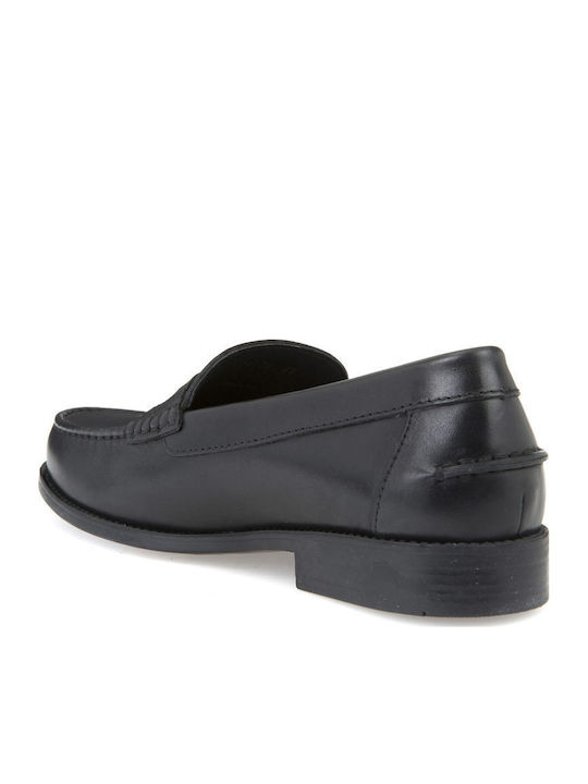 New Damon B Men's Leather Loafers Black