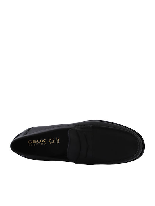 New Damon B Men's Leather Loafers Black