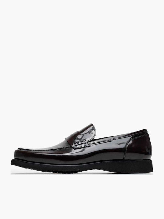 Δερμάτινα Ανδρικά Loafers σε Μπορντό Χρώμα