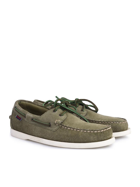 Portland Docksides Men's Suede Boat Shoes Green