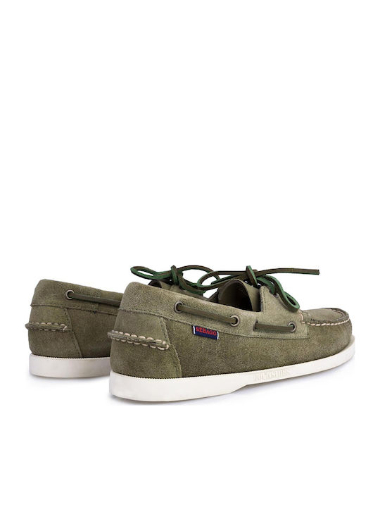 Portland Docksides Men's Suede Boat Shoes Green