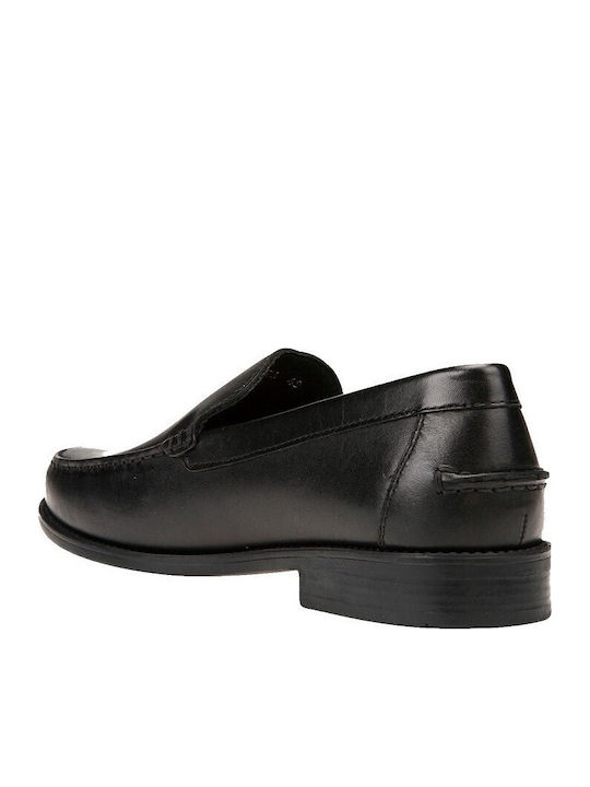 New Damon A Men's Leather Loafers Black