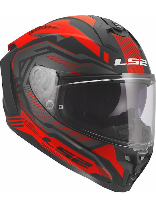 LS2 Challenger II FF817 Dravix Matt Red Мотоциклетна каска Full Face ECE 22.06 с Sunvisor